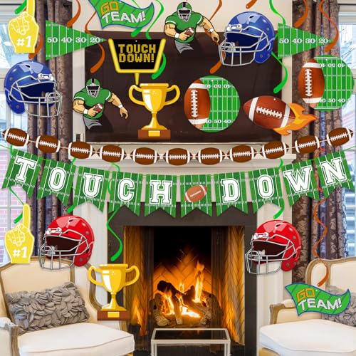 34Pcs Football Party Decorations Set for Game Day Celebrations