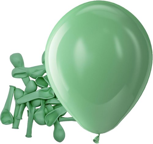 Bezente Sage Green Latex Party Balloons - 150 Pack 5-Inch Round Helium Balloons for Celebrations