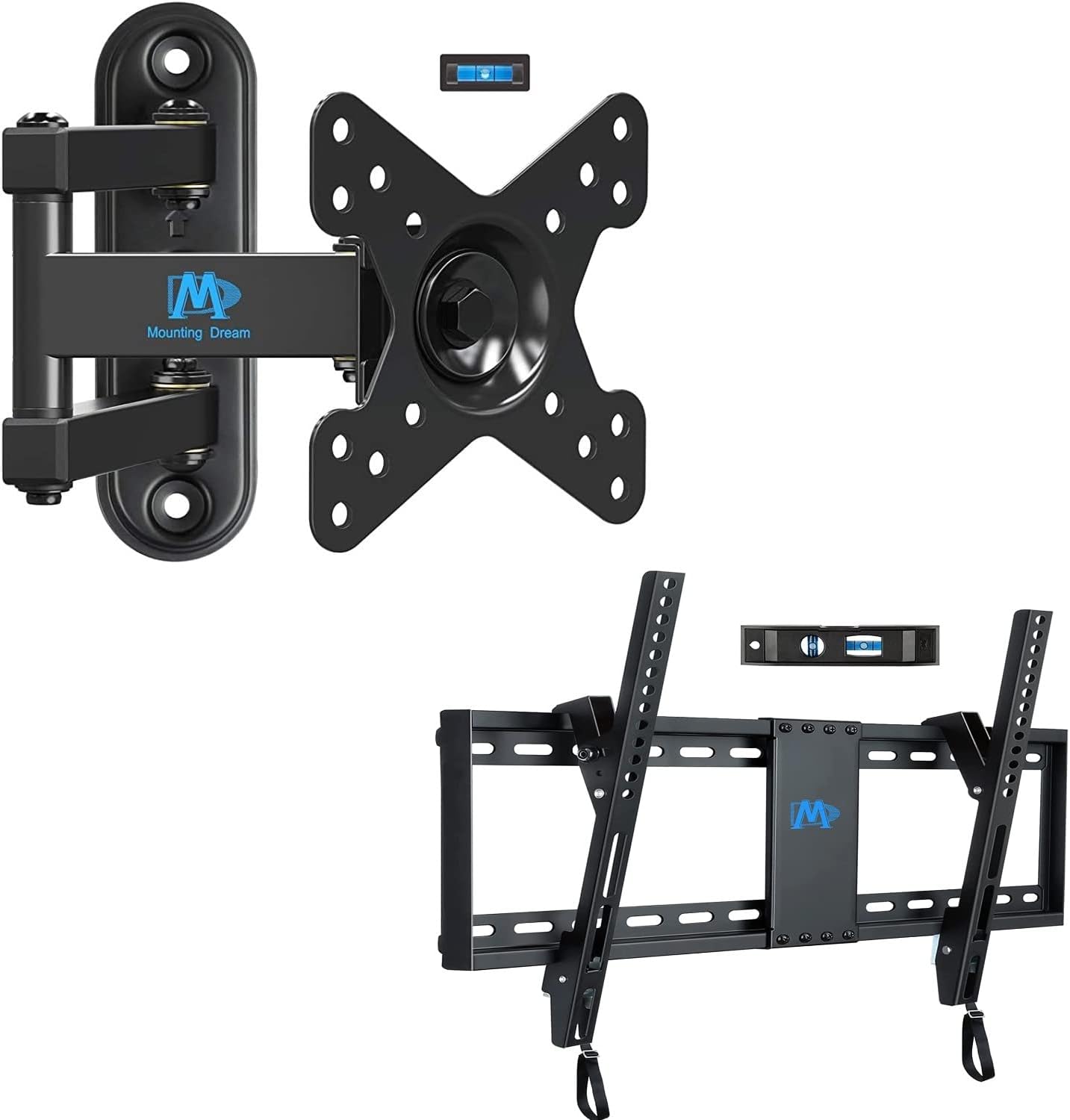 Mounting Dream Tilt TV Wall Mount for 37-75 Inch TVs - MD2268-LK | Full Motion Monitor Mount for 10-26 Inch