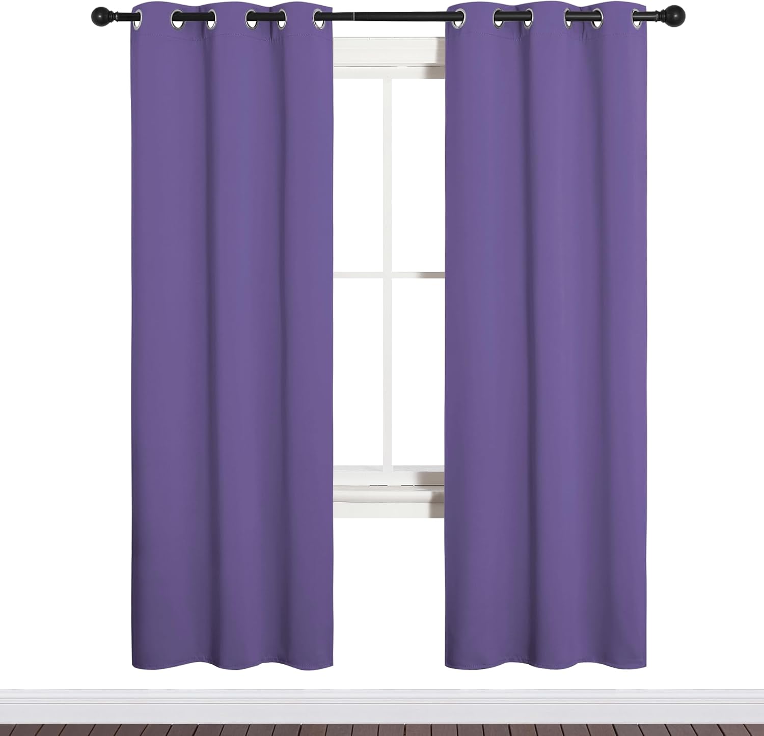 NICETOWN Blackout Curtain Panels - Thermal Insulated Grommet Drapes | Lilac Purple, 34x72 Inch (1 Pair)