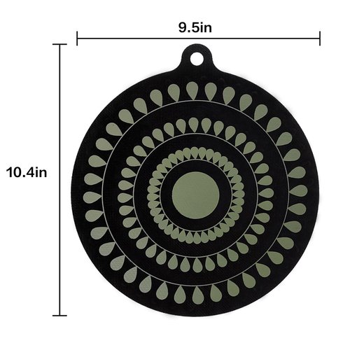 9.5 Inch Thermochromic Silicone Induction Cooktop Protect Mat,2Pcs Induction Cooktop Protective Cover,Non-Slip Pads to Prevent Pots and Pans from Sliding While Cooking
