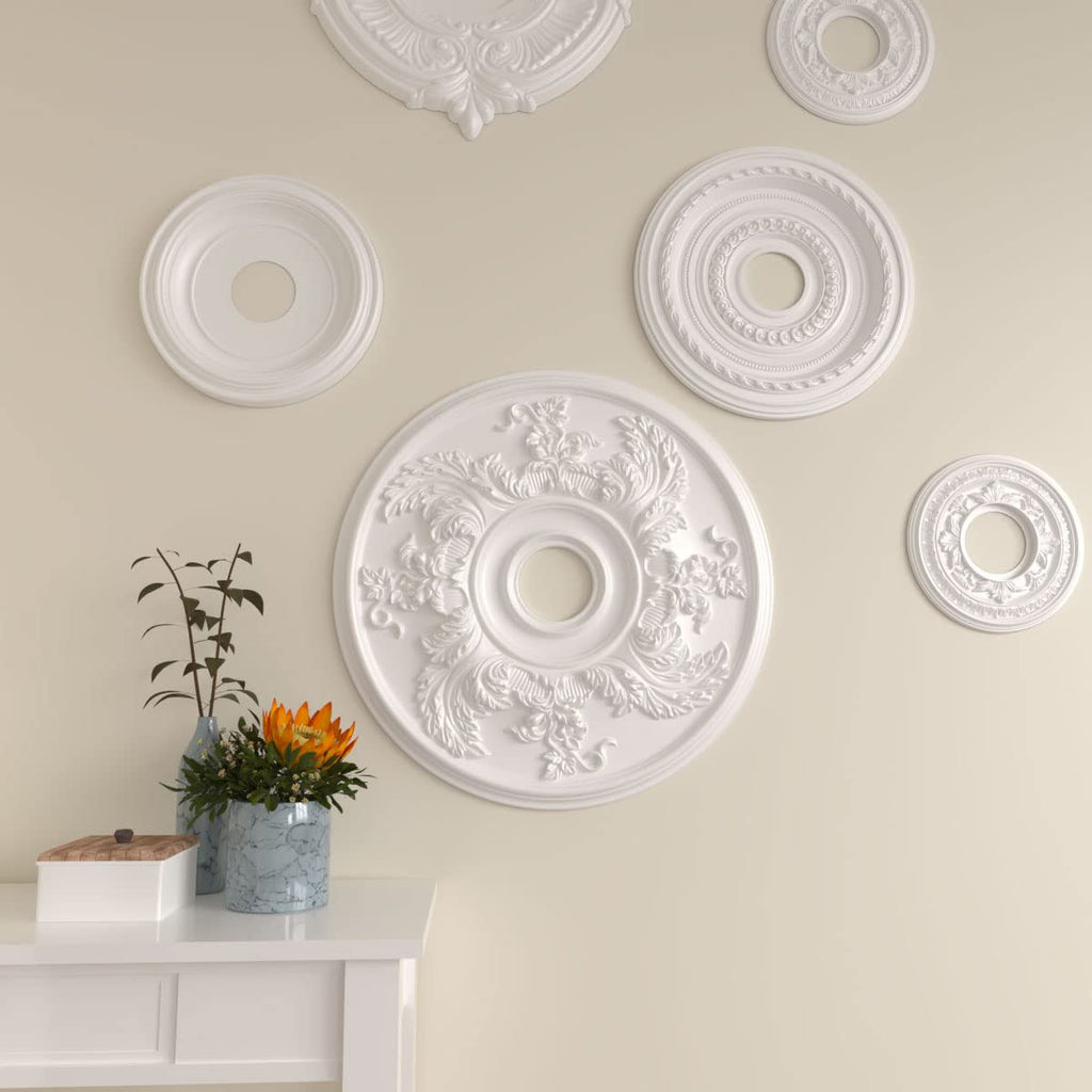 Ekena Millwork CM23AC 23 5/8-Inch OD Acanthus Twist Ceiling Medallion