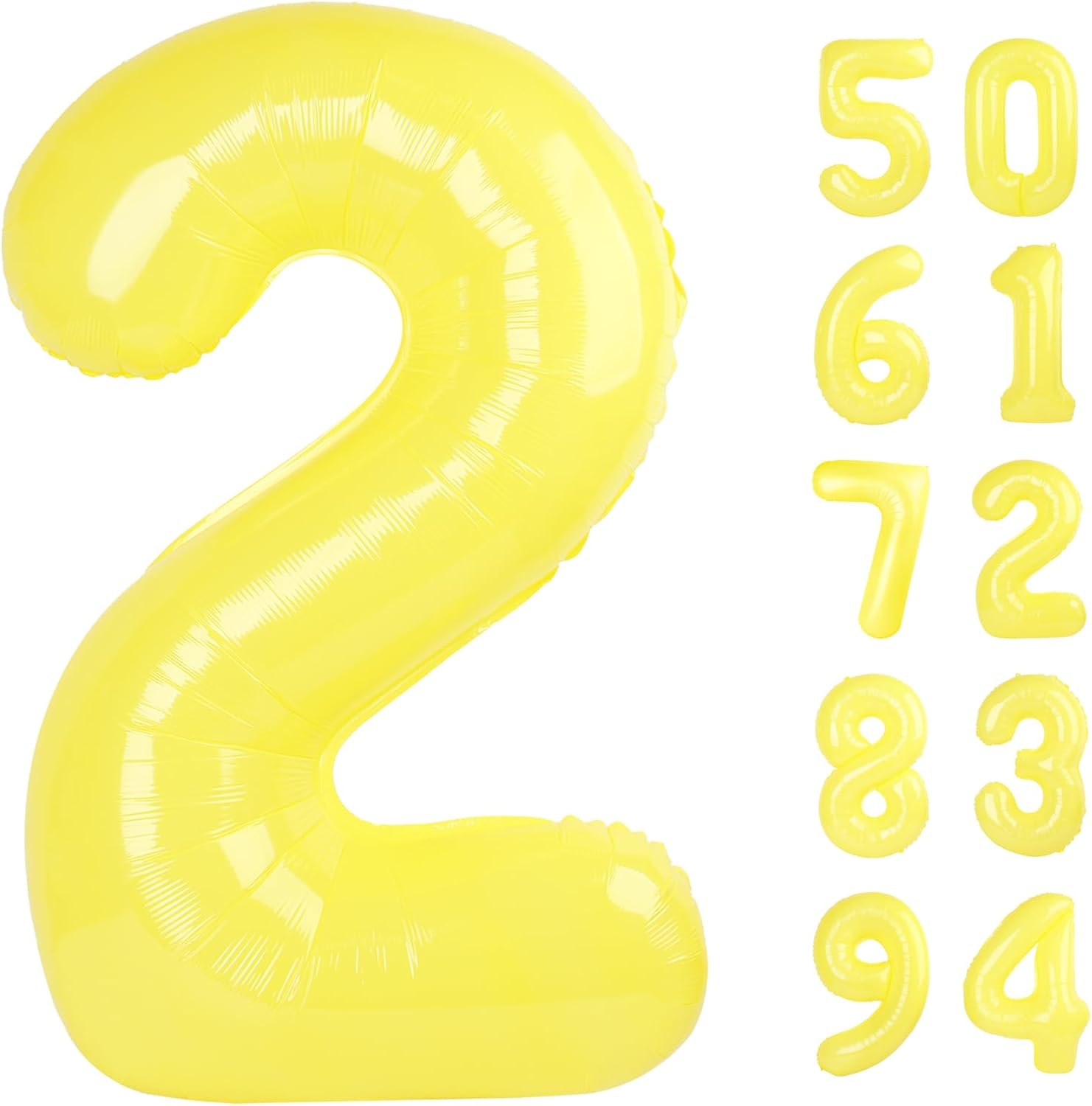 Number 2 Balloon - 40 Inch Yellow Birthday Decoration | Perfect for Second Birthday Party Supplies