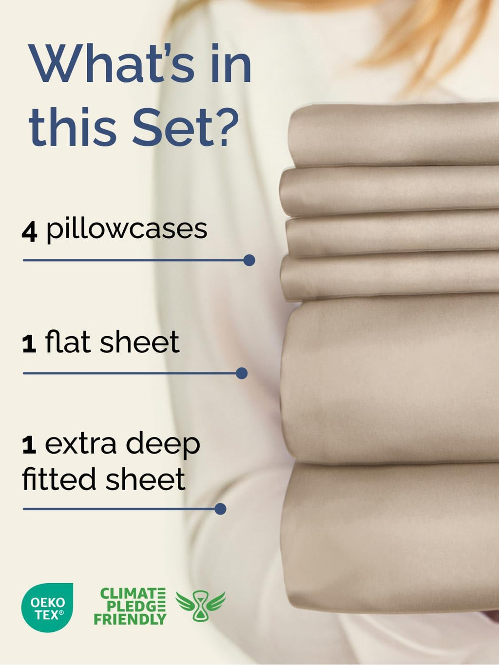 Skiennix Extra Deep Full Sheet Set - 6 Piece Breathable Cooling Sheets - Hotel Luxury Bedding - Soft, Wrinkle-Free, Easy Fit - Wheat Color