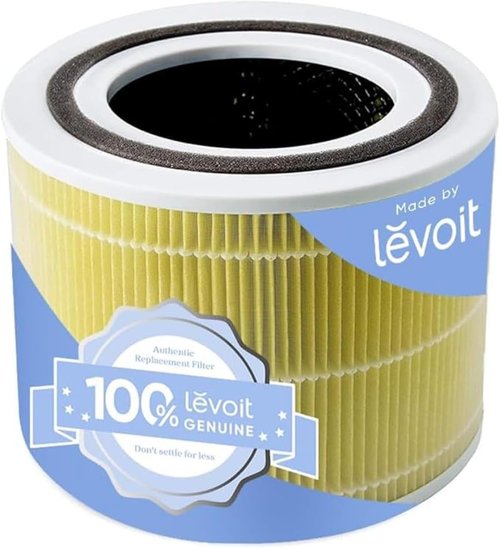 LEVOIT Core 300-P Air Purifier Replacement Filter - HEPA & Activated Carbon, Yellow, 1 Pack