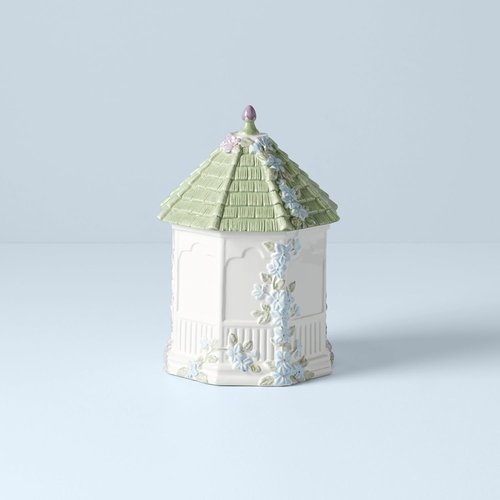 Lenox Butterfly Meadow Cookie Jar - 10-Inch Figural Gazebo Design in Elegant White