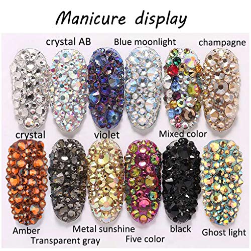 Flatback Crystal Rhinestones Mix Size 1440pcs for Nail Art and Crafts