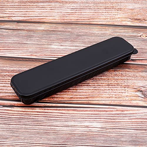 Portable Flatware Box - Travel Cutlery Storage Case (Black)