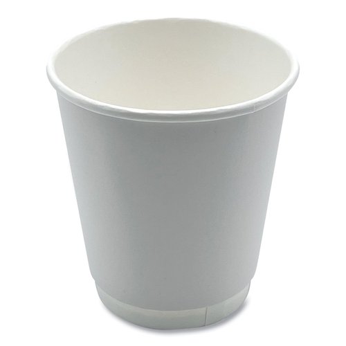 Boardwalk Paper Hot Cups, Double-Walled, 10 oz, White, 500/Carton