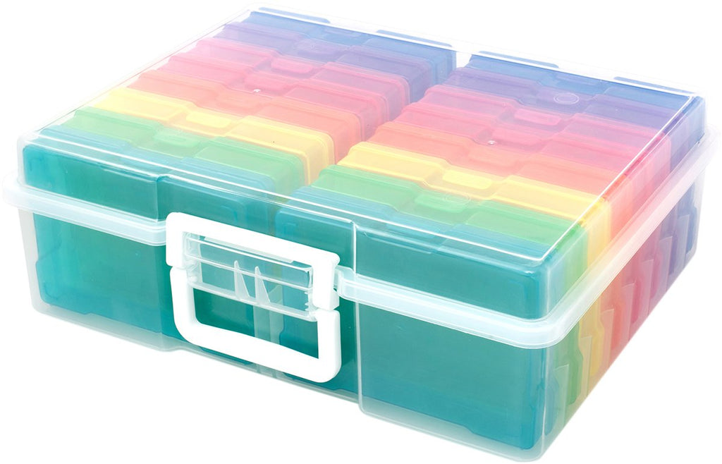 We R Craft & Photo Translucent Plastic Storage-15"X12"X5", W/16 Mini Cases