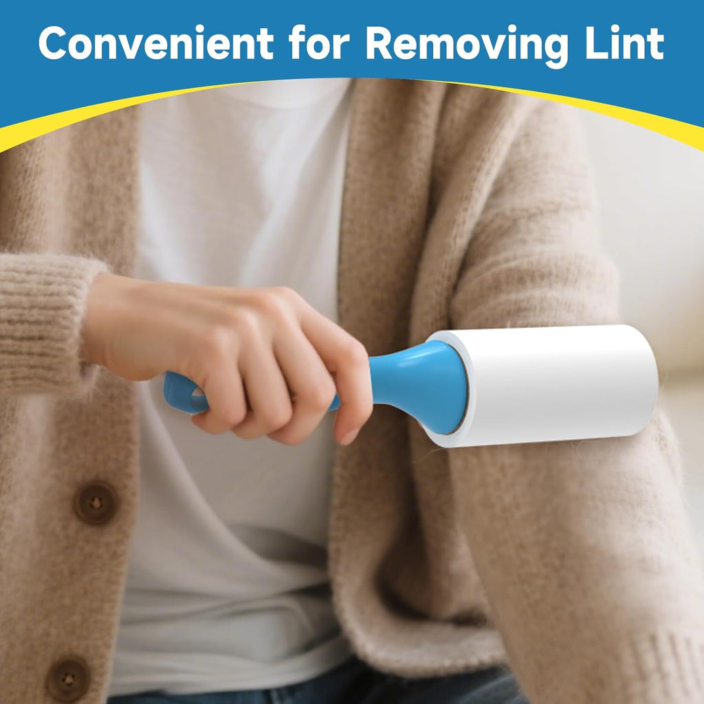 Swihauk Lint Rollers - 600 Sheets Extra Sticky Pet Hair Remover with Ergonomic Handle | Ideal for Clothes, Furniture & Car Seats