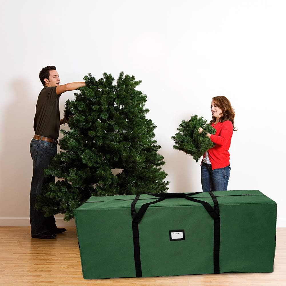 OurWarm Christmas Tree Storage Bag - Extra Large Heavy Duty Design with Reinforced Zipper | Fits 7.5ft Tree, 50" x 15" x 20", Green