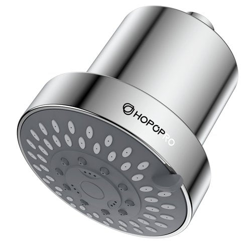 Filtered Shower Head with 5 Modes, HOPOPRO High Pressure Showerhead with Filter, 2-In-1 Fixed Showerhead Filter for Hard Water, Remove 99% Chlorine, Improves Skin Hair Condition (4 Inch Silver)