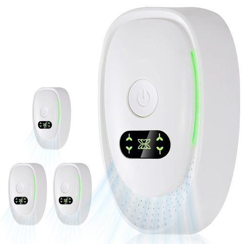 Air Ionizers for Home, Negative Ion Air Purifier - Ultra Quiet Plug In Air Freshener for Bedroom Office Kitchen Basement - Portable Mini Air Cleaner (Oval, 4 PCS)
