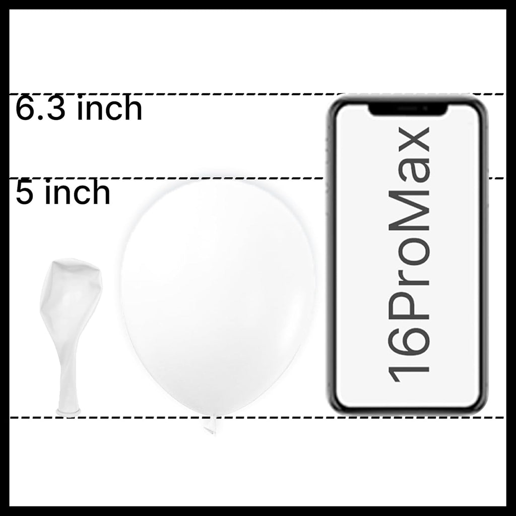 PartyWoo 50 Pcs Matte White Balloons - Perfect for Balloon Garlands & Wedding Decorations