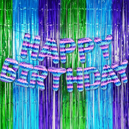 Video Game Birthday Banner with Foil Balloons - Party Decorations