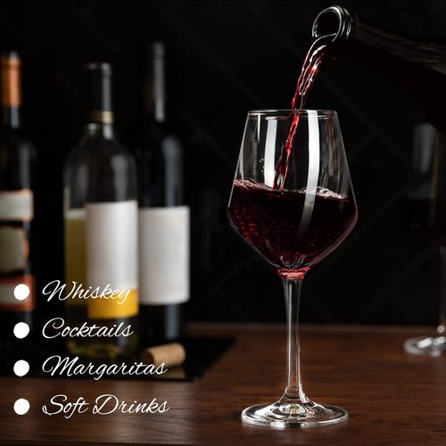 crayline Plastic Wine Glasses Set of 6(15oz) |Unbreakable Wine Glasses with Stem|100% Tritan & BPA Free |Dishwasher Safe| Awesome For Pool, Beach, Travel, Pool, Camping, Beach, Picnic, Everyday Use.