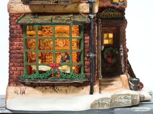 Department 56 | Dickens' A Christmas Carol Village - Cratchits Corner Lit Building, 9.65 Inch, Multicolor