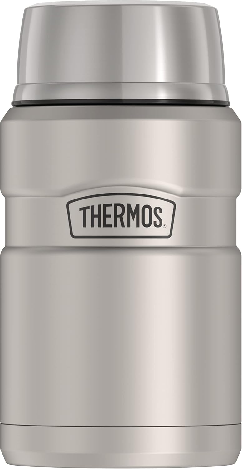 THERMOS Stainless King Vacuum-Insulated Food Jar - 24 Ounce, Durable Matte Steel Finish
