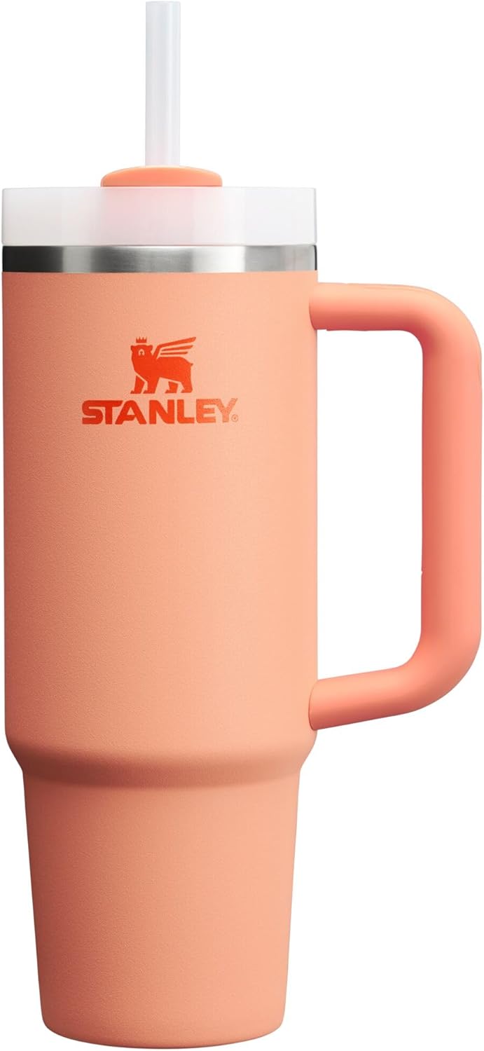 STANLEY Quencher H2.0 Tumbler - 30 oz Insulated Stainless Steel with Handle & Straw | BPA-Free Nectarine