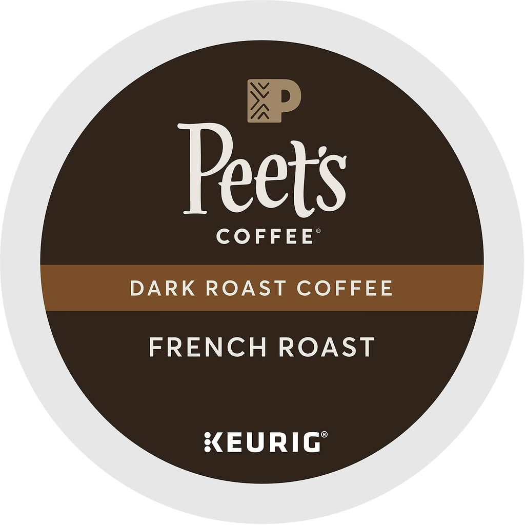 Peet's Coffee French Roast K-Cup Pods - Dark Roast, 22 Count for Keurig Coffee Makers