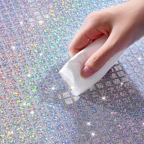Silver Sequin Table Runner for Disco Party - Set of 4, 13x72 Inches