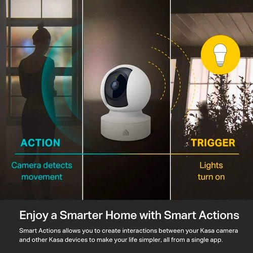 Kasa 1080p Indoor Security Camera - Pan/Tilt Baby & Pet Monitor with Night Vision, 2-Way Audio | EC70