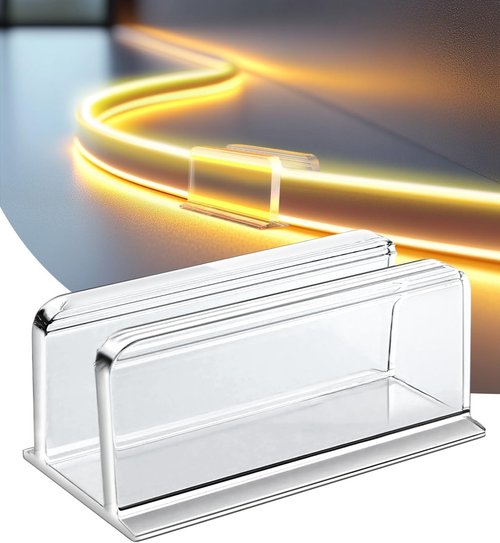 Govee Neon Rope Light Clips - 24 Pcs Clear Waterproof LED Strip Brackets | Adhesive Wall Mount Holders
