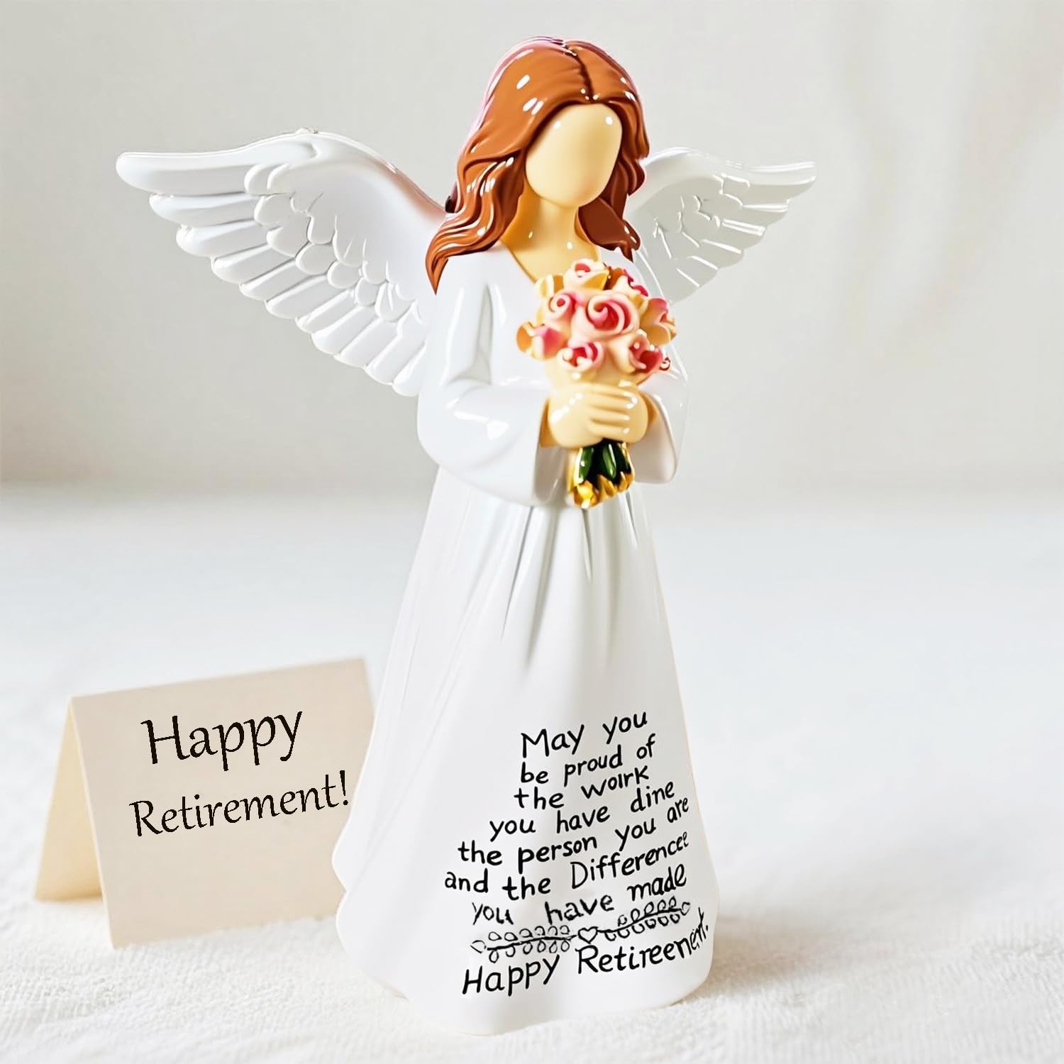 Regine Switzerland 5.5” Angel Figurine - Thoughtful Retirement Gift for Women & Coworkers