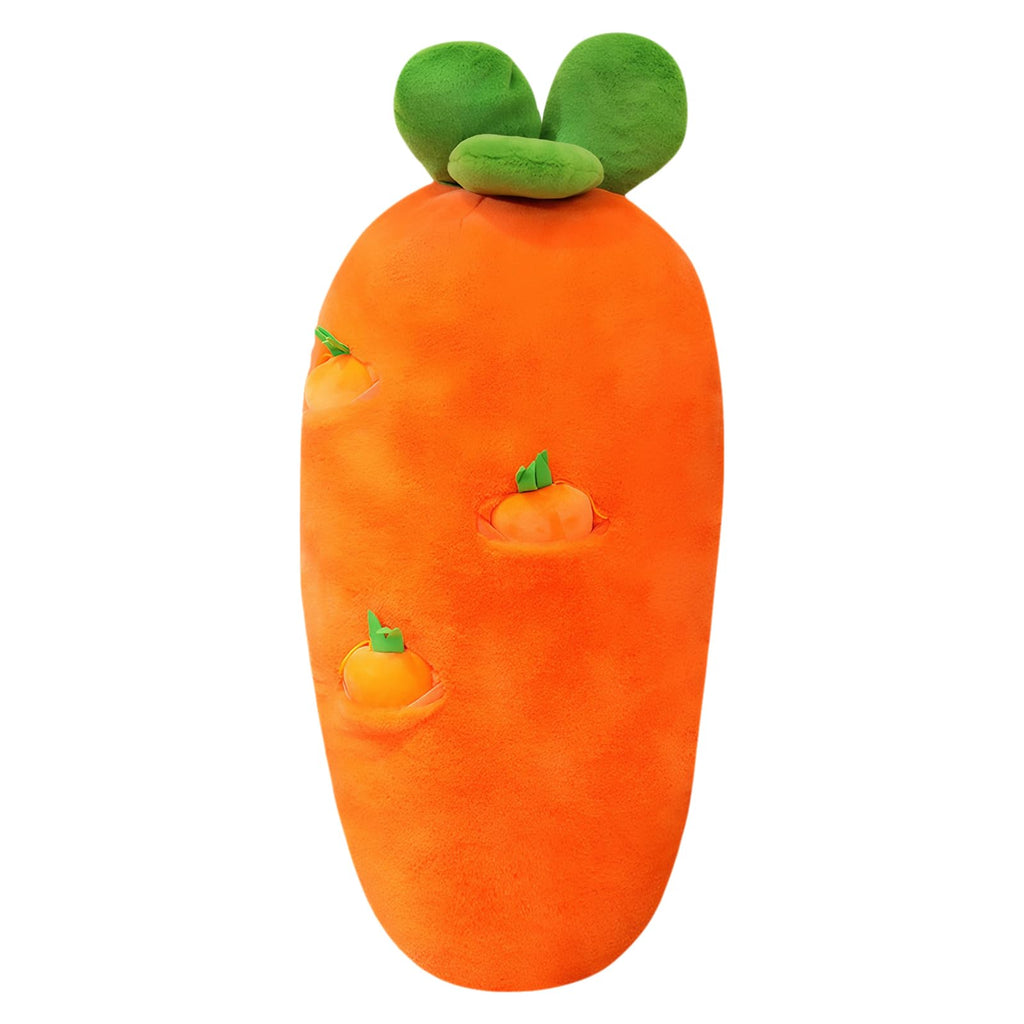 MMTTAO Carrot Plush Toy Vegetable Stuffed Animal Pillow Carrot Plushie Toy Stuffed Cute Soft Plushies Collection Fluffy Hugging Plush Pillow Cushion Home Decoration Gift for Kids Girls Boys, 28Inches