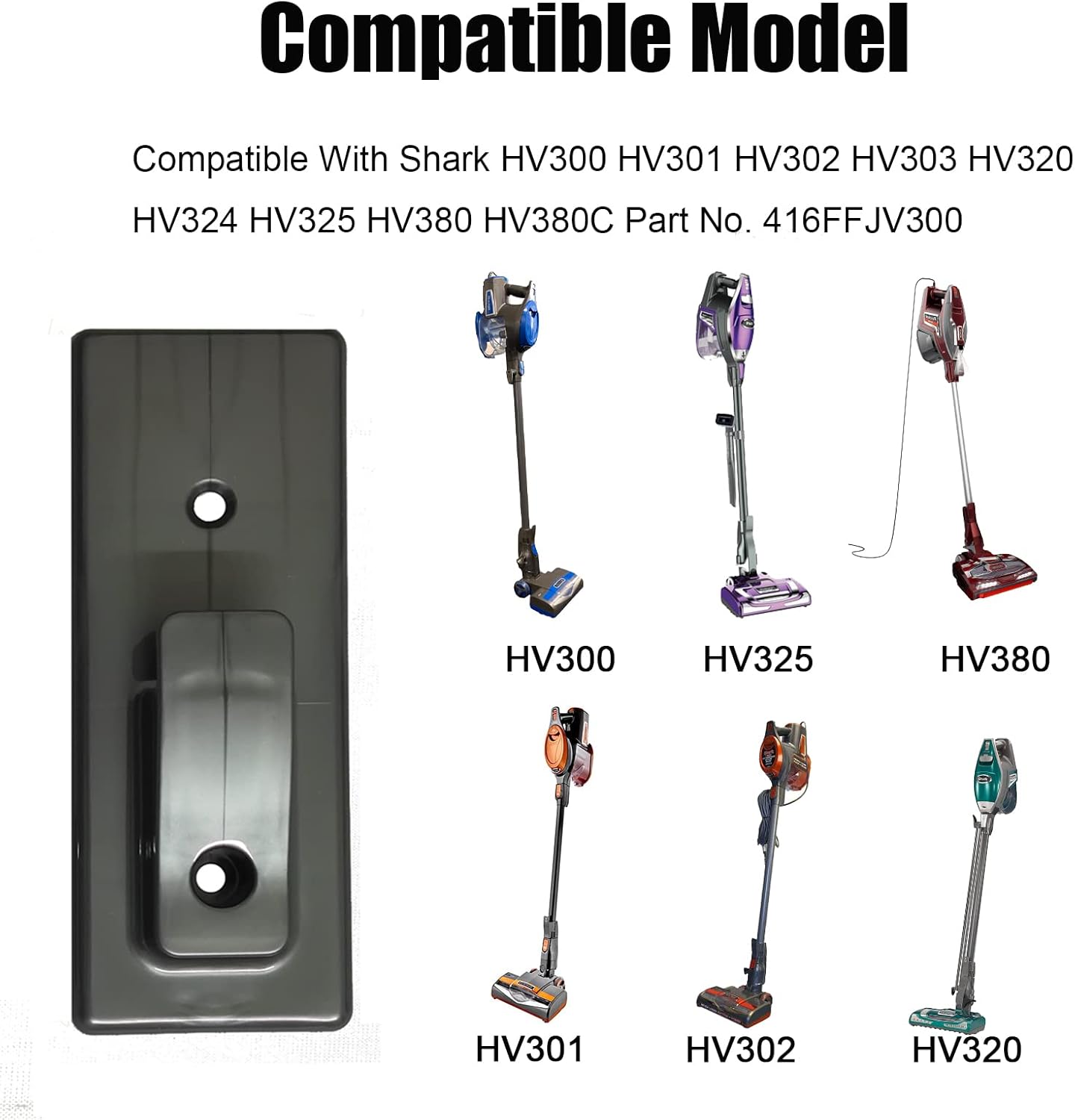 Shark Wall Mount Hanger Hook - Compatible with HV300, HV301, HV302, HV303 & More | Space-Saving Design