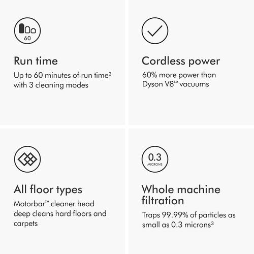 Dyson V11 Cordless Stick Vacuum - Powerful Suction | Large Capacity, Nickel/Blue Finish
