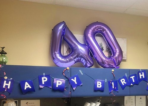 40 Inch Purple Number 4 Balloon by [Brand Name] - Perfect for Birthdays, Graduations & Weddings