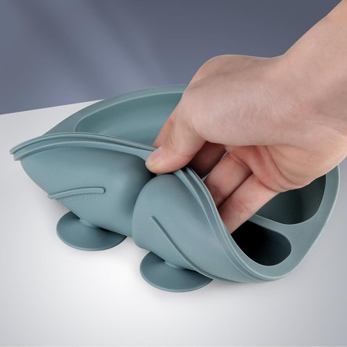 Eascrozn Baby Feeding Set - 2 Pack Silicone Suction Plates & Utensils | BPA Free, Perfect for Baby Led Weaning