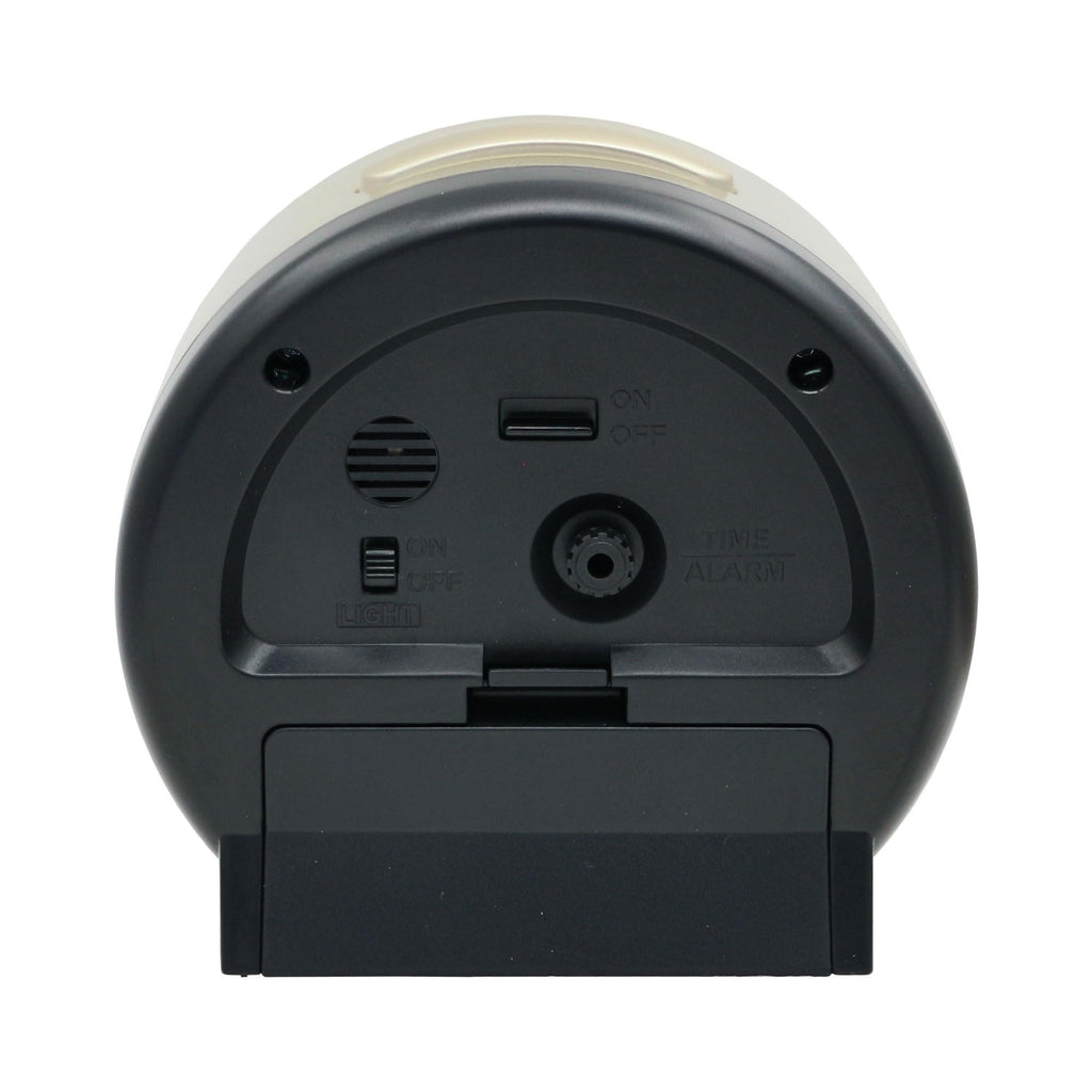 SEIKO QHE199GLH Round Classic Non Ticking Bedroom Alarm Clock, Gold, 4.6 x 4.7 Inches