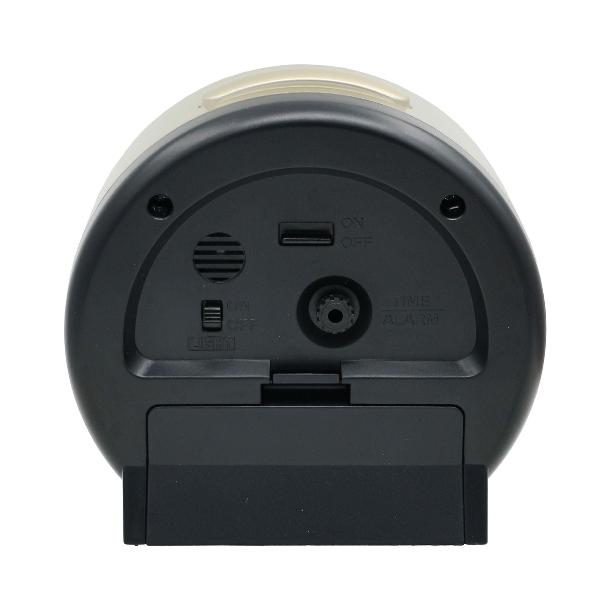 SEIKO QHE199GLH Round Classic Non Ticking Bedroom Alarm Clock, Gold, 4.6 x 4.7 Inches