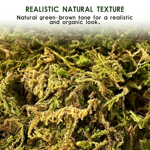 Natural Green Faux Moss - 200g Artificial Moss for DIY Decor