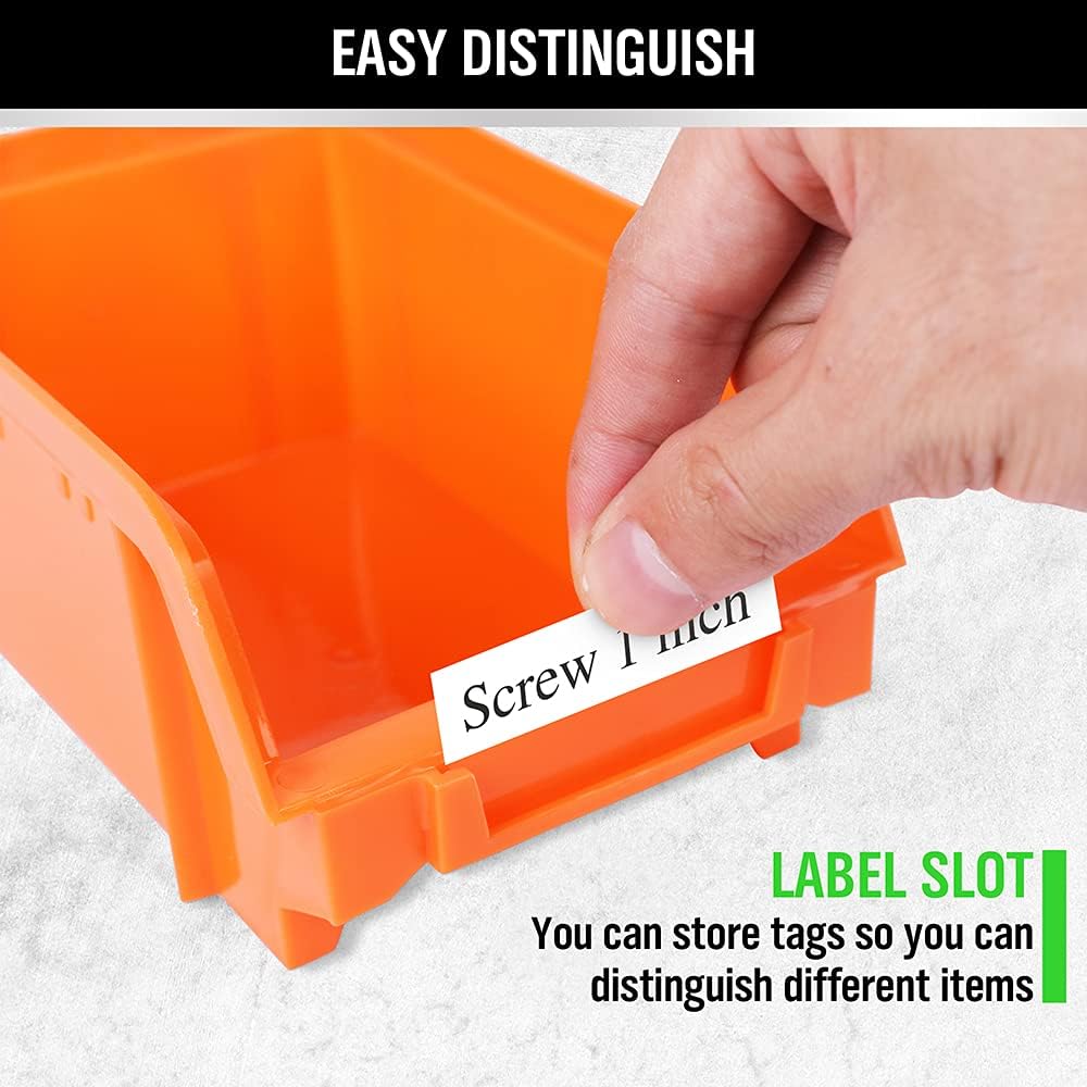 SWANLAKE Heavy-Duty Garage Tool Organizer - 30-Bin Wall-Mounted Storage for Screws, Nuts, Bolts & More