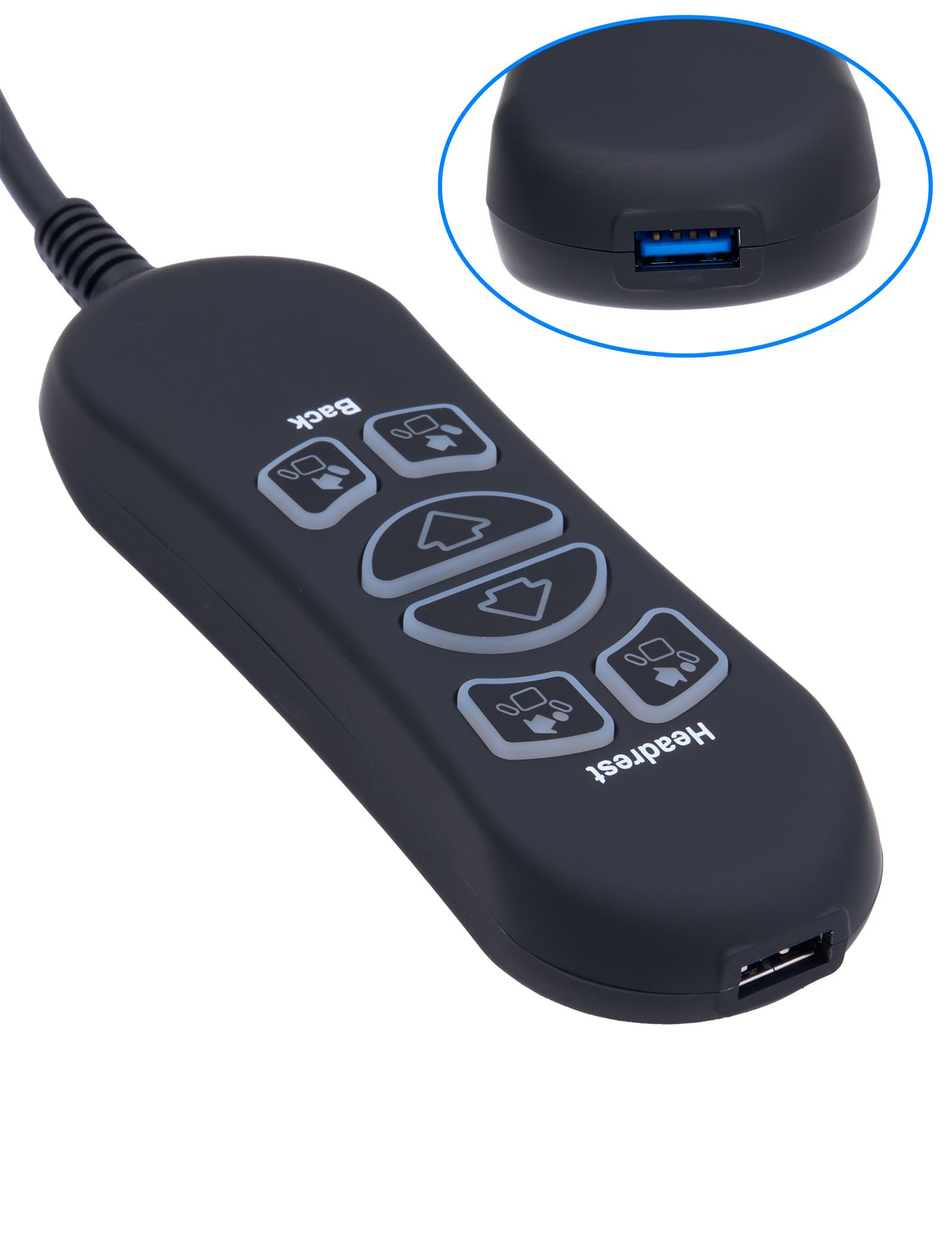 SitzKraft HSW306 Conpatible 6 Button 7 Pin Remote Controller Replacement Hand Wand for Power Recliner (Version B)