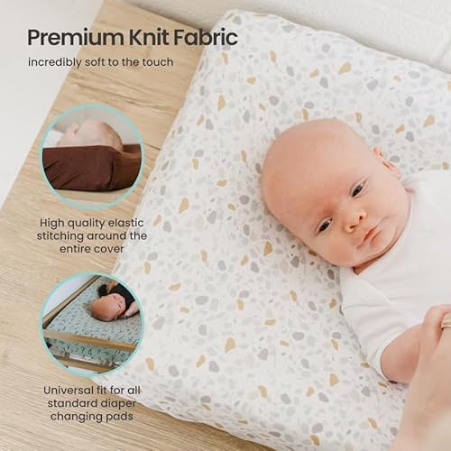 Copper Pearl Premium Knit Changing Pad Cover Soft, Stylish, and Universal Fit for All Standard Diaper Changing Pads, Trendy Design Changing Pad Covers, Scotland
