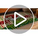 Pycat Holly Jolly Christmas Doormat - Red 17x29in Funny Santa Character