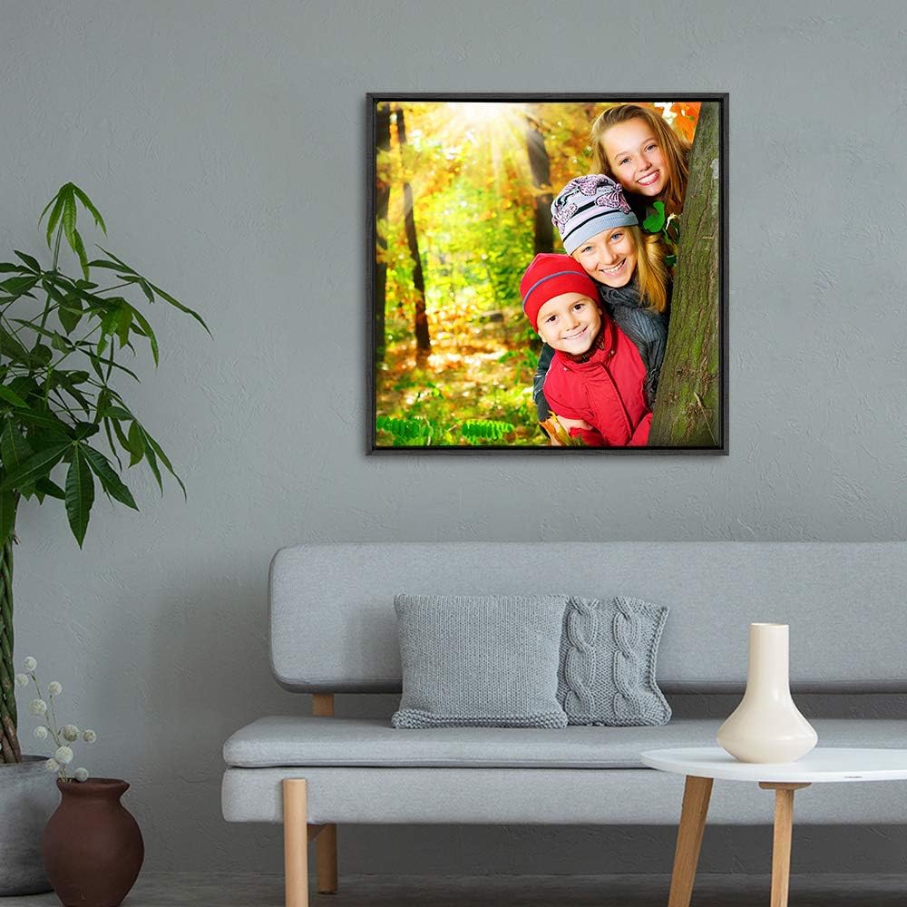 wall26 Framed Canvas Wall Art - Custom Home Decoration for Living Room & Bedroom | 16"x16", Black Frame