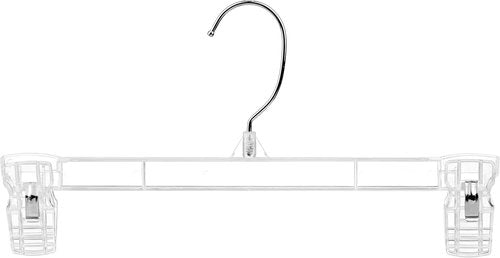 DEILSY™ Pants Hangers with Clips - Space-Saving 12-Inch Hangers for Jeans & Skirts | 30-Pack Durable Closet Organizers