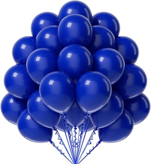 FOTIOMRG Royal Blue Balloons - 12 Inch Helium Quality Latex | 50 Pack for Parties & Celebrations