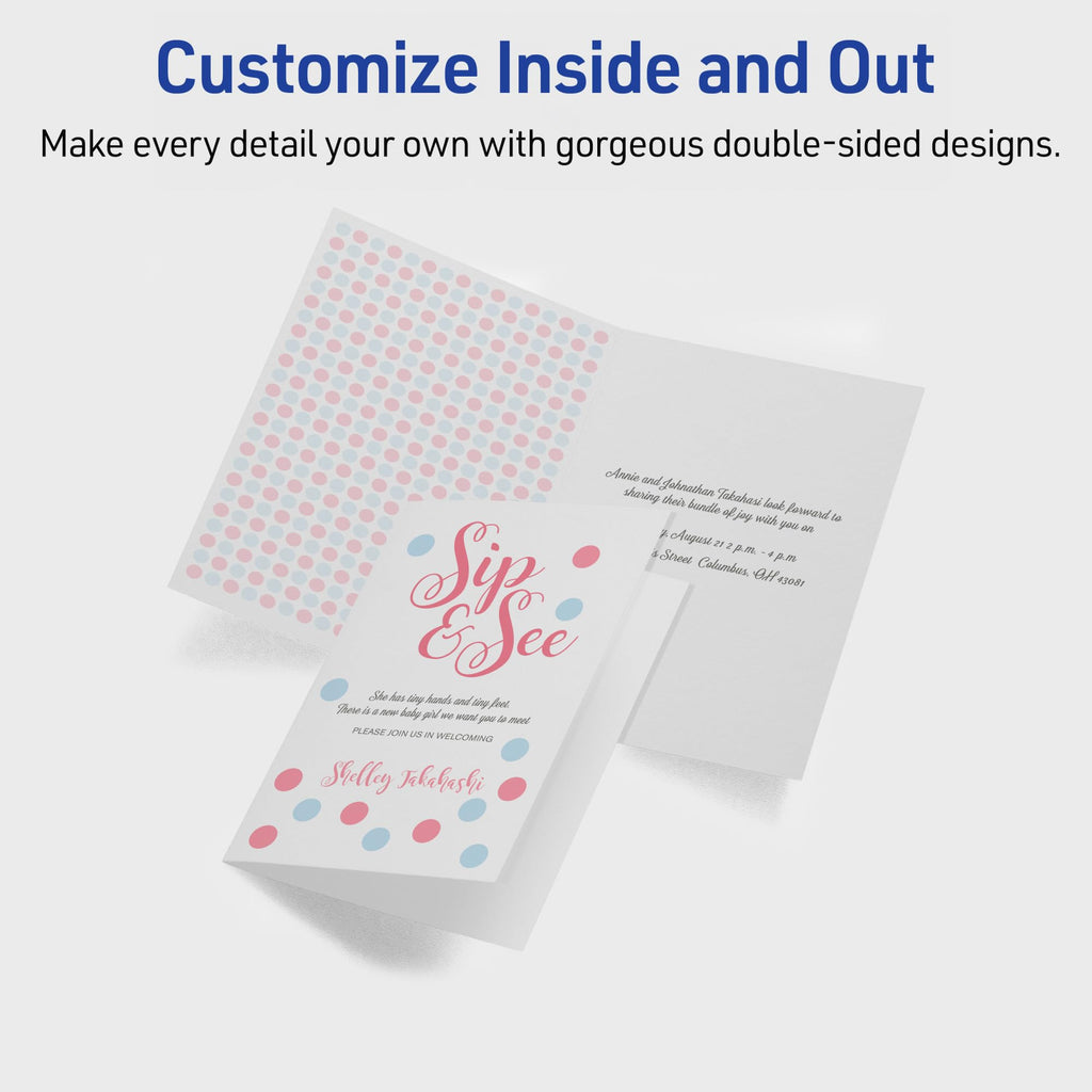 Avery Printable Half-Fold Greeting Cards, Envelopes Included, 5.5" x 8.5", Matte White, Inkjet Printer Compatible, 20 Blank Cards Total, Great for Product Branding, Marketing, and More (3265)