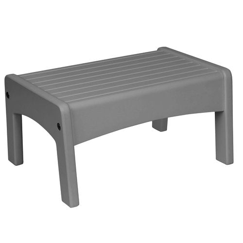 Wildkin Wooden Slatted Step Stool for Adults & Kids – Skid-Proof, 14 x 9.5 x 7 in, Durable for Bathroom & Kitchen Use, Holds Up to 150 lbs - Gray