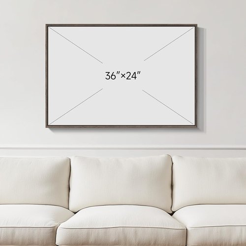 **Framed Landscape Wall Art - Vintage Farmhouse Canvas Artwork for Living Room | 24x36 Inches**