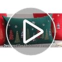 Tosleo Christmas Tree Velvet Throw Pillow Covers, 18x18 Inch - Set of 2