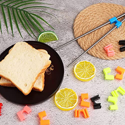 8 Pairs Reusable Chopstick Helpers for Beginners - Multicolor
