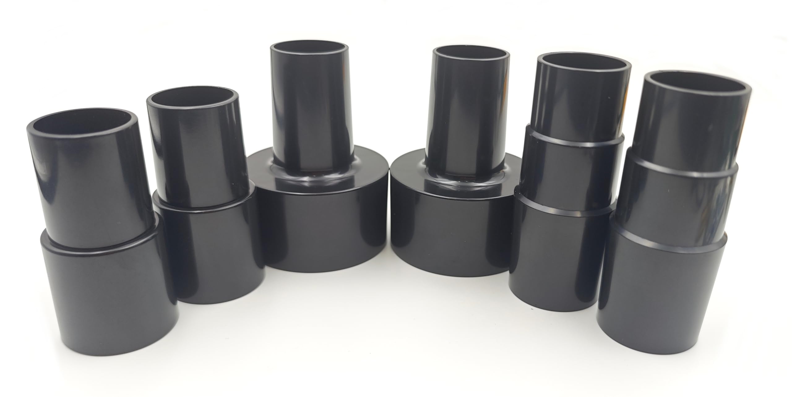 Plastic Vacuum Converter Reducer Attachments Fits Vacuum Cleaner， 1-3/8" to 1-1/4", 2-1/2" to 1-1/4", 1-1/4" to 1-3/8" to 1-1/2"（6 Pieces）